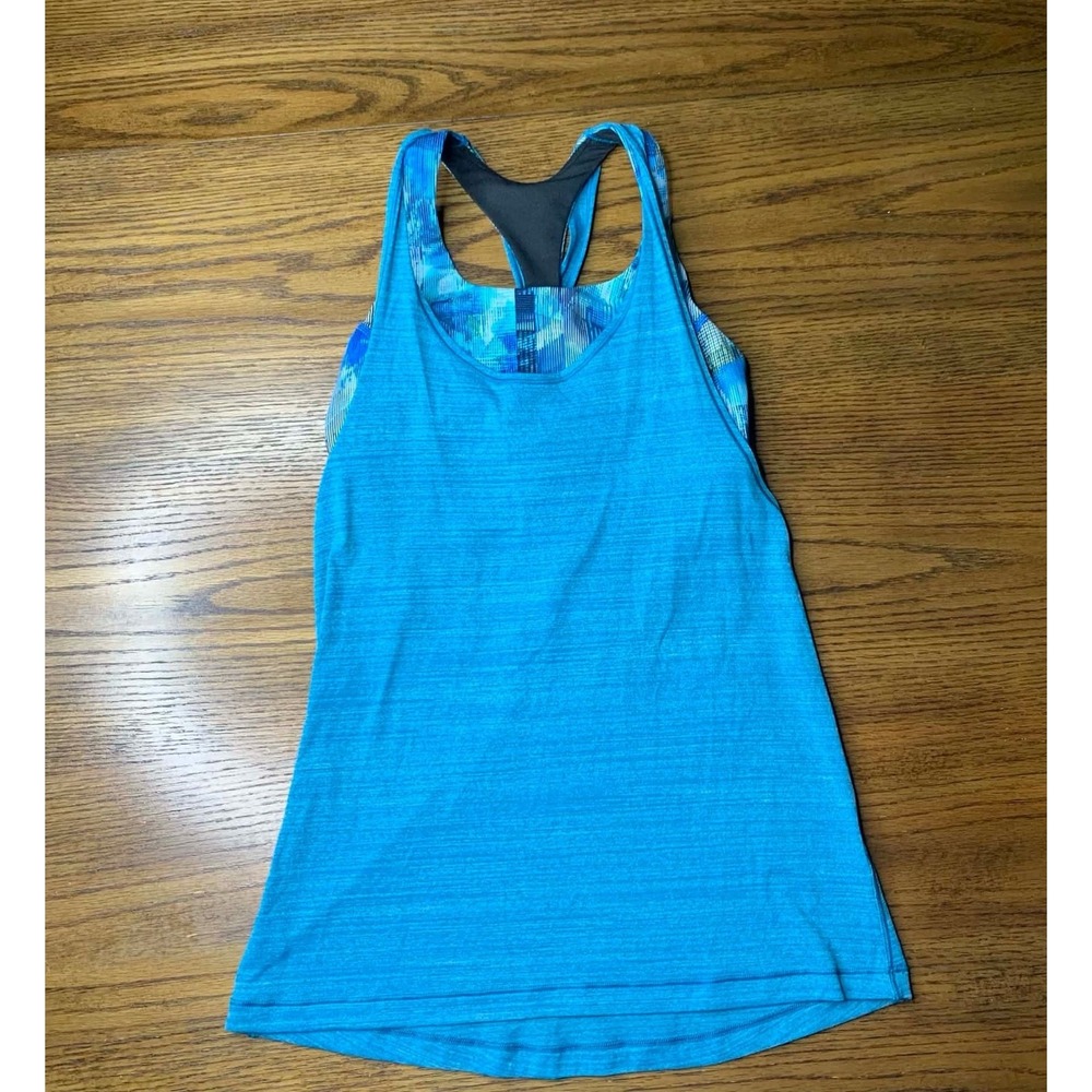 Lululemon Twist & Toil Tank Blue Heathered